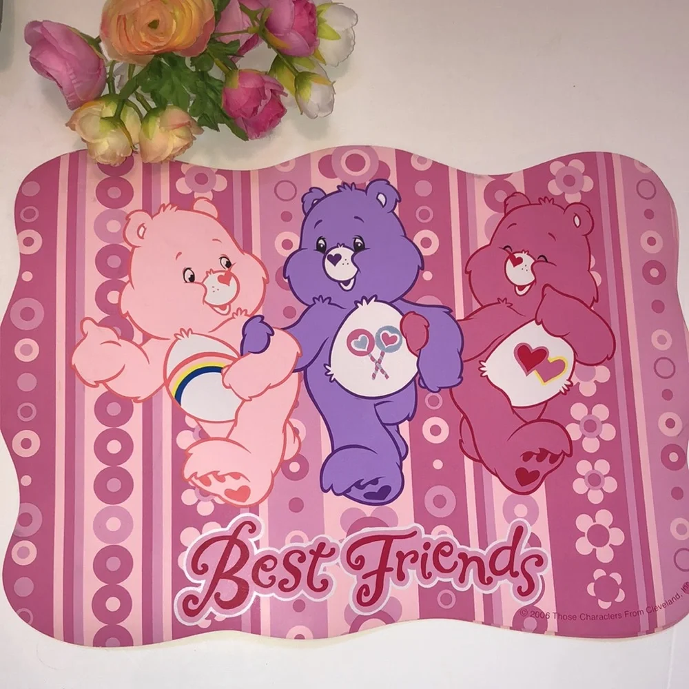 Care Bears placemats 2006 pink Care Bears placemats NEW CARE BEARS